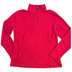 Chic-Fil-A Uniform 1/4 Zip Pullover Team Style Oobe Embroidered Red Women Medium